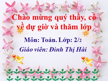 Bài giảng môn Toán học Lớp 2 - Tuần 9 - Bài: Lít - Đinh Thị Hài