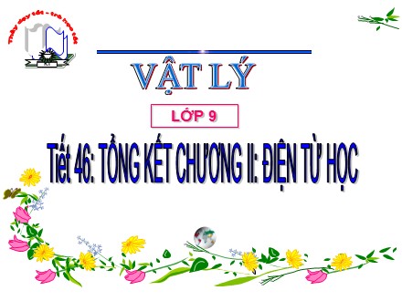 Bài giảng môn Vật lí Lớp 9 - Tiết 46: Tổng kết chương II: Điện từ học