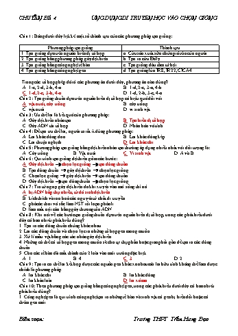 Đề cương ôn tập môn Sinh học Lớp 12 - Chuyên đề 5: Ứng dụng di truyền học vào chọn giống