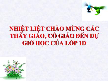 Bài giảng Toán 1 - Tiết 61: Luyện tập