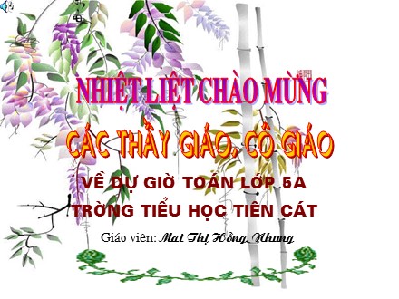 Bài giảng Toán 5 - Tiết 41: Luyện tập chung - Mai Thị Hồng Nhung