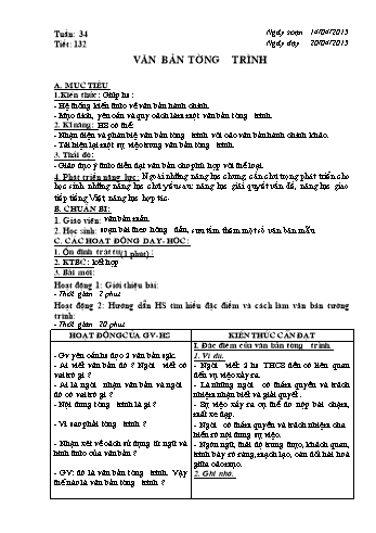 Giáo án Ngữ văn Lớp 8 - Tuần 34