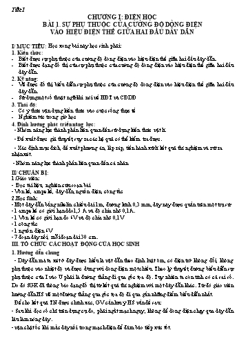 Giáo án Vật lí Lớp 9 - Bài 1 đến Bài 5