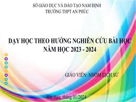 Bài giảng Lịch sử Lớp 10 - Bài 10: Văn minh Văn Lang. Âu Lạc (Tiết 2) - Trường THPT An Phúc Bài giảng Lịch sử Lớp 10 - Bài 10: Văn minh Văn Lang. Âu Lạc (Tiết 2) - Trường THPT An Phúc