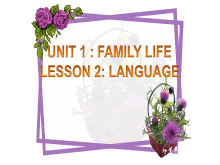 Bài giảng Tiếng Anh Lớp 10 - Unit 1: Family life - Lesson 2: Language - Trường THPT Đoàn Kết