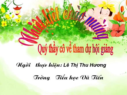 Bài giảng Toán Lớp 5 - Giới thiệu biểu đồ hình quạt - Lê Thị Thu Hương