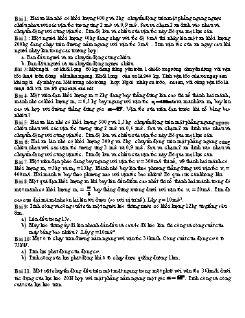 Bài tập tự luận Vật lí Lớp 10 - Trường THPT Trần Hưng Đạo