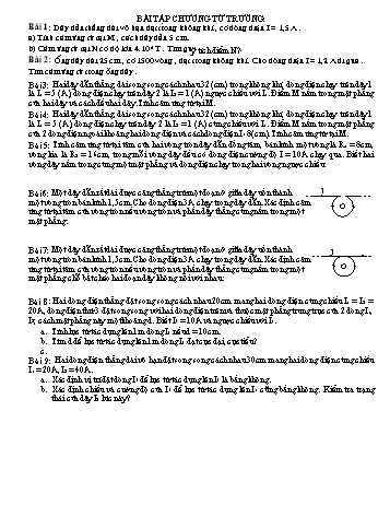 Bài tập tự luận Vật lí Lớp 11 - Từ trường - Trường THPT Trần Hưng Đạo