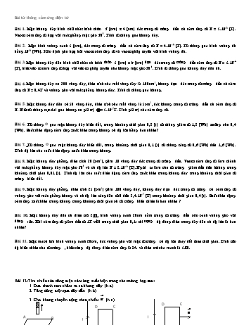 Bài tập Vật lí Lớp 11 - Từ thông cảm ứng điện từ - Trường THPT Trần Hưng Đạo