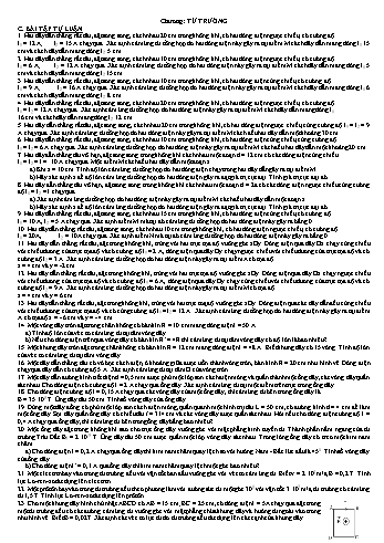 Bài tập Vật lí Lớp 11 - Từ trường - Trường THPT Trần Hưng Đạo