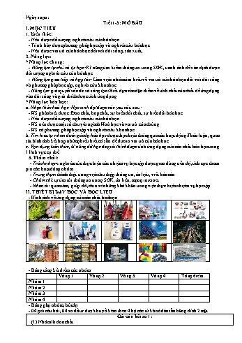 Kế hoạch bài dạy Hóa học Lớp 10 - Chương trình học kì 1 - Trường THPT Đoàn Kết