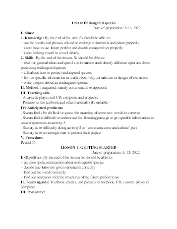Kế hoạch bài dạy thêm Tiếng Anh Lớp 12 - Chương trình học kì 2 - Năm học 2022-2023 - Trường THPT Đoàn Kết