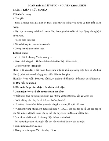 Ôn tập Ngữ văn Lớp 12 - Văn bản "Đất nước"