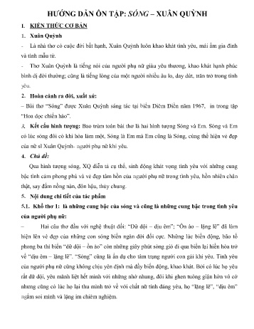 Ôn tập Ngữ văn Lớp 12 - Văn bản Sóng