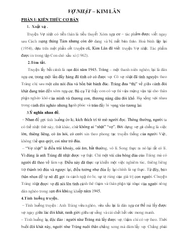 Ôn tập Ngữ văn Lớp 12 - Văn bản "Vợ nhặt"