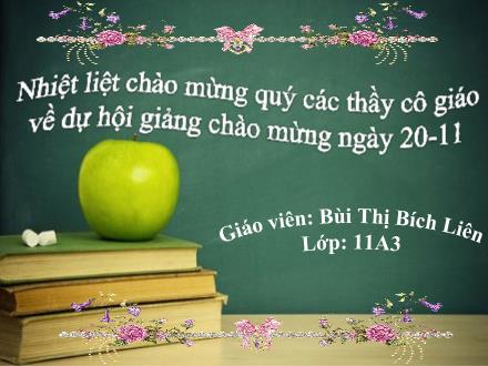 Bài giảng Hình học Lớp 11 - Đường thẳng và mặt phẳng song song - Bùi Thị Bích Liên