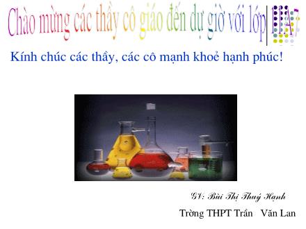 Bài giảng Hóa học Lớp 11 - Amoniac và muối amoni - Bùi Thị Thúy Hạnh