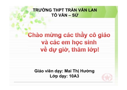 Bài giảng ôn tập Ngữ văn Lớp 10 - Văn học dân gian - Mai Thị Hường