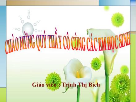 Bài giảng Toán Lớp 10 - Phương trình đường thẳng - Trịnh Thị Bích