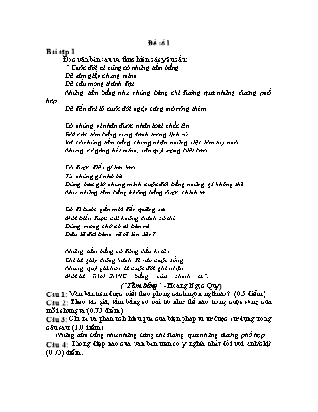 Bài luyện tập Ngữ văn Lớp 12 - Trường THPT Vũ Văn Hiếu