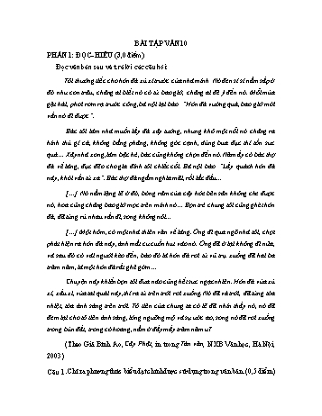 Bài tập Ngữ văn Lớp 10 - Trường THPT Vũ Văn Hiếu
