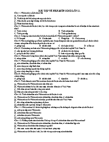 Bài tập về nhà Giáo dục công dân Lớp 11 - Trường THPT Vũ Văn Hiếu