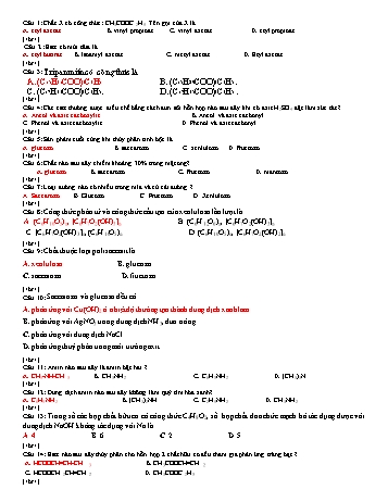 Đề thi giữa học kì 1 Hóa học Lớp 12 - Đề trộn - Năm học 2017-2018 - Trường THPT Trực Ninh (Có đáp án)