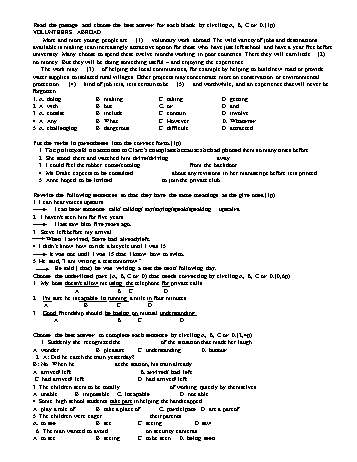 Đề thi giữa học kì 1 Tiếng Anh Lớp 11 - Năm học 2017-2018 - Trường THPT Trực Ninh (Có đáp án)
