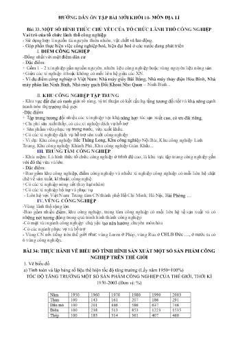 Hướng dẫn ôn tập Địa lí Lớp 10 - Trường THPT Trực Ninh