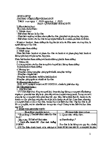 Kế hoạch bài dạy Giáo dục công dân Lớp 10 - Bài 10+11 - Trường THPT Xuân Trường C