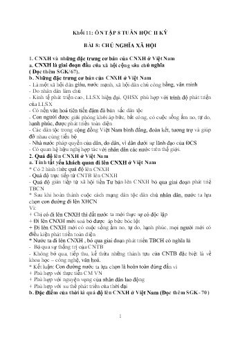 Ôn tập giữa học kì 2 Giáo dục công dân Lớp 11 - Trường THPT Trực Ninh